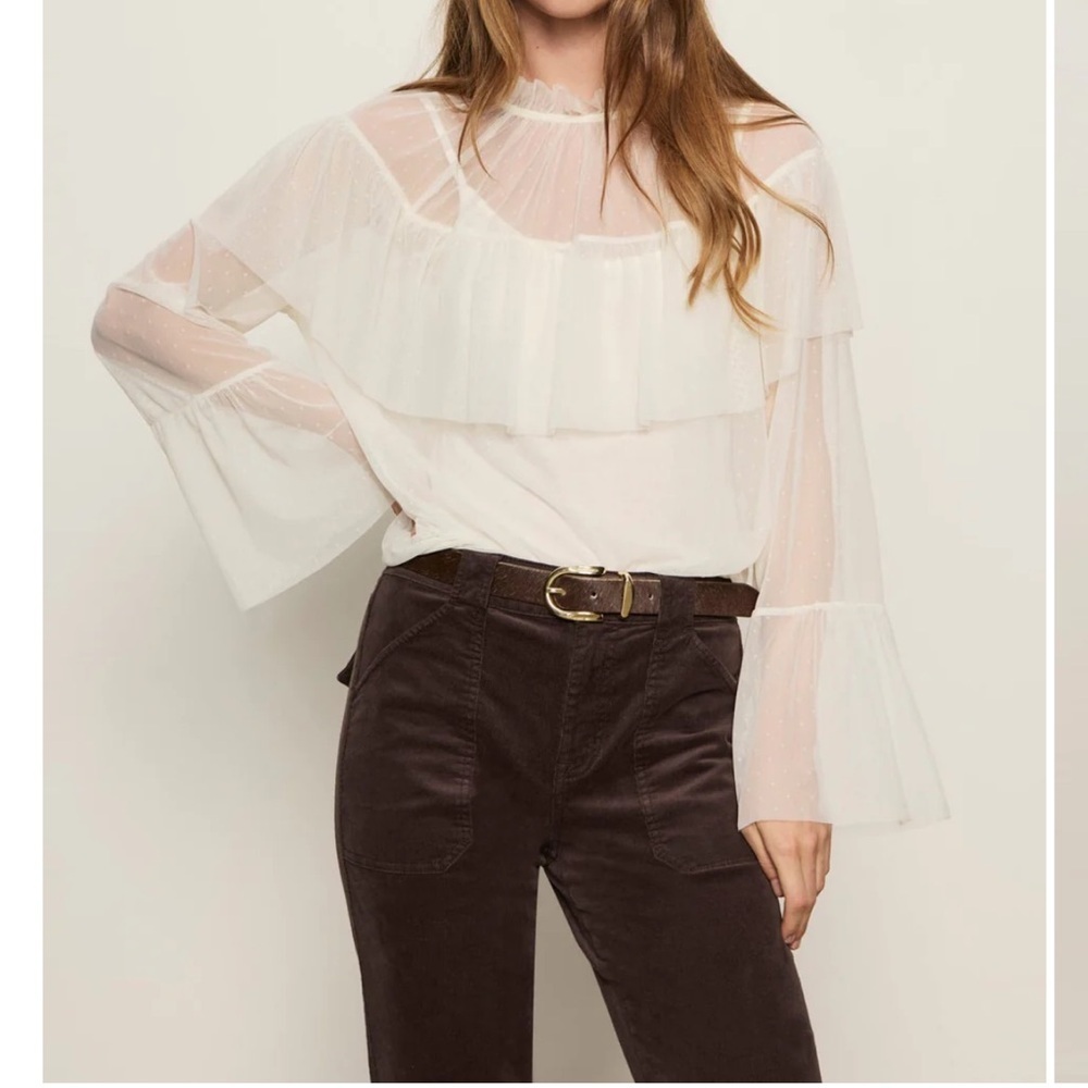 NWT SANCTUARY The Ethereal Blouse Chalk Medium